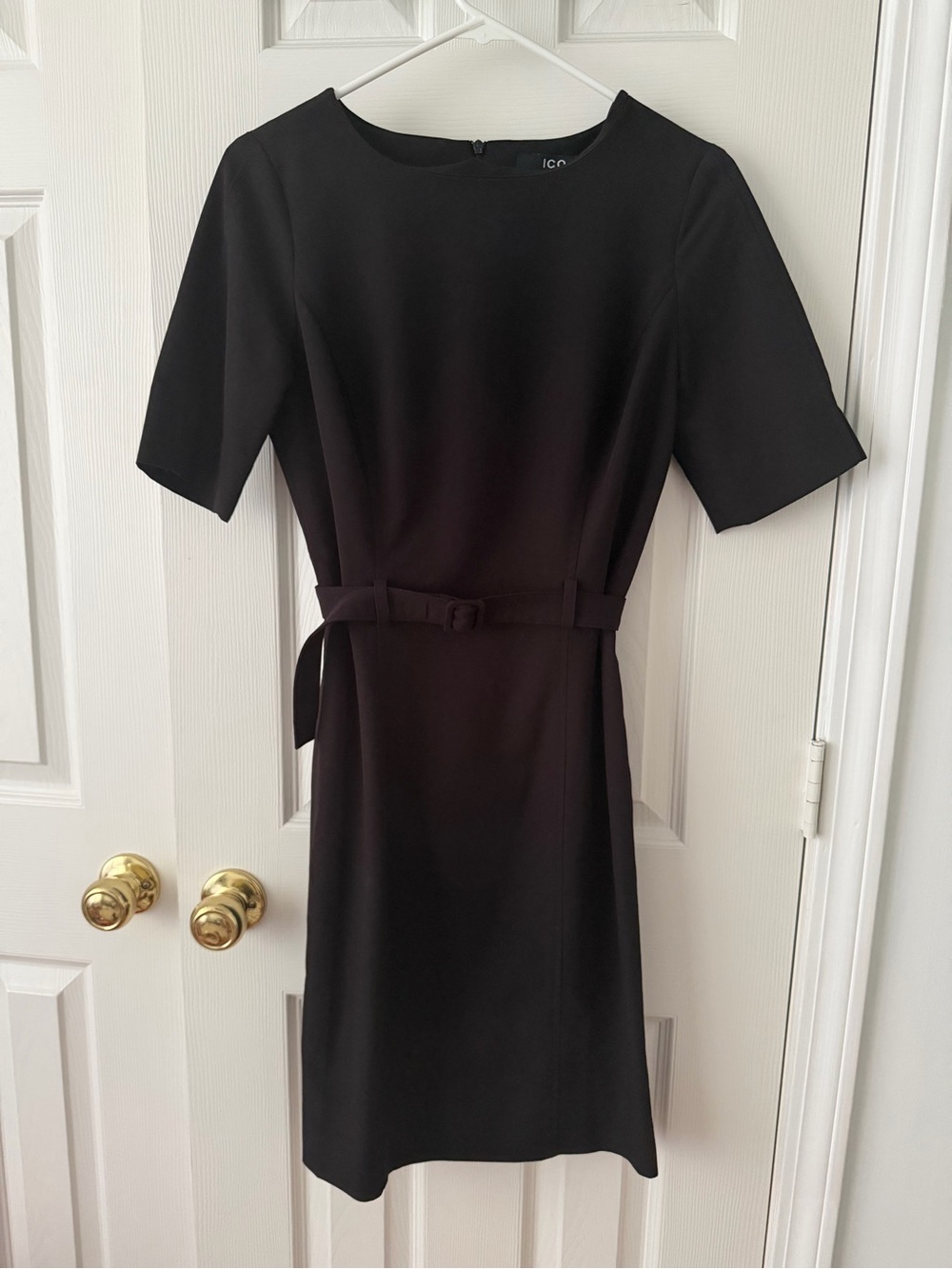 Ico uniform Black Short Sleeve Belted Dress XS